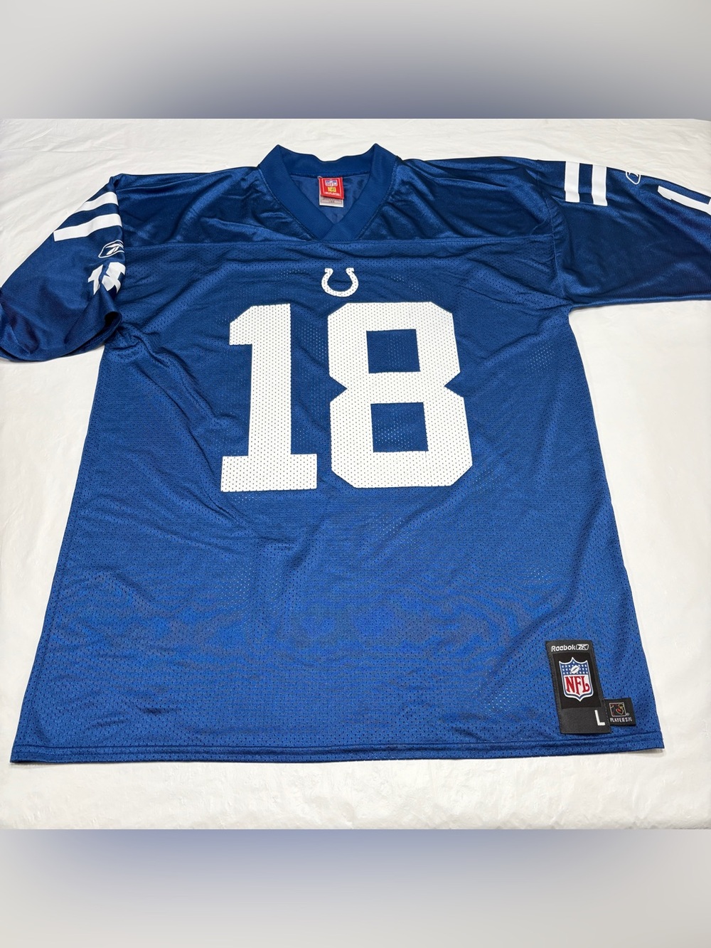 Reebok NFL Indianapolis Colts Peyton Manning #18 Blue Jersey Men’s Large